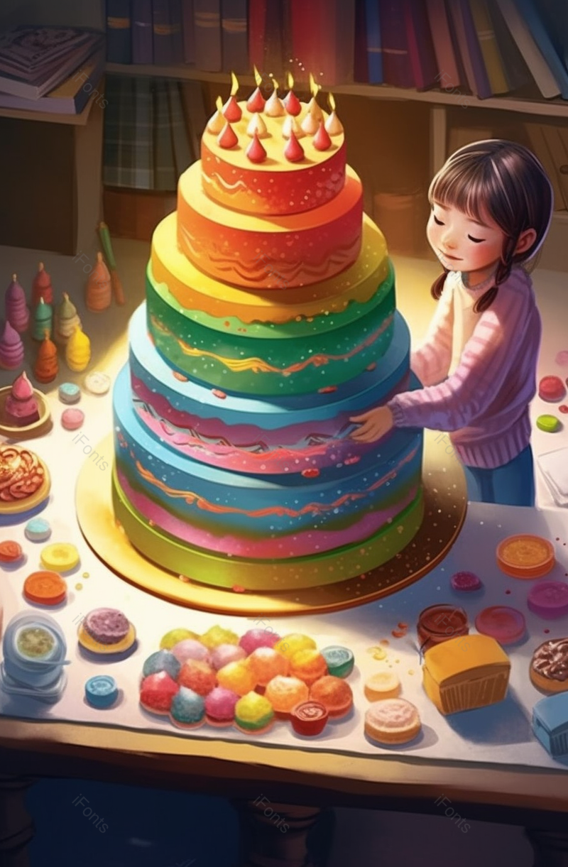 漂亮好看的多层生日蛋糕插画,插画/手绘图,插画/手绘图库,插画/手绘图下载,插画/手绘